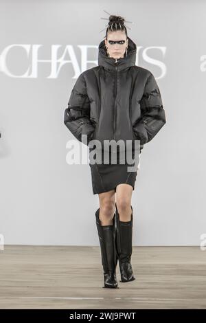 Februar 2024 - New York, USA - Charms X Concept Korea Herbst Winter 2024 Runway auf der New York Fashion Week. Foto: Rudy K Stockfoto