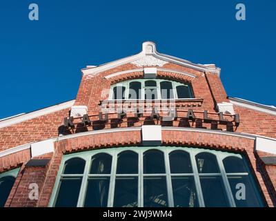 Markthalle Kauppahalli in Oulu, Finnland Stockfoto