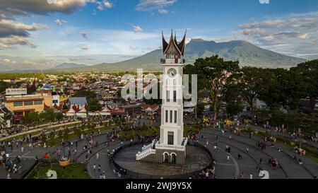 Jam Gadang, ein historisches und berühmtestes Wahrzeichen in Bukittinggi City. Sumatra. Indonesien. Stockfoto