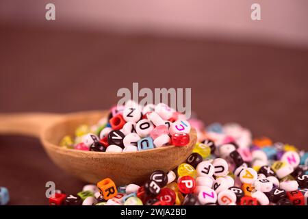 englisches Alphabet A B C Perle für Hintergrund und Idee erstellen Stockfoto