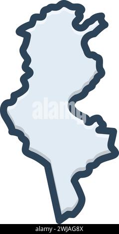 Symbol für tunesien, afrika Stock Vektor