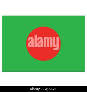 Bangladesch-Flagge Stock Vektor