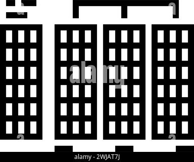 radix-Sortieralgorithmus, Liniensymbol, Vektorillustration Stock Vektor