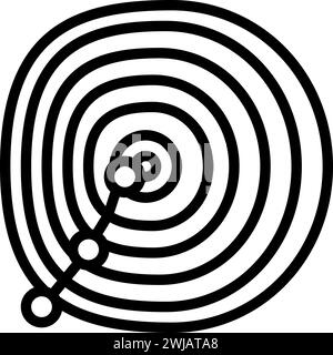 Darstellung des Symbols für den Gradientenabfallalgorithmus Stock Vektor