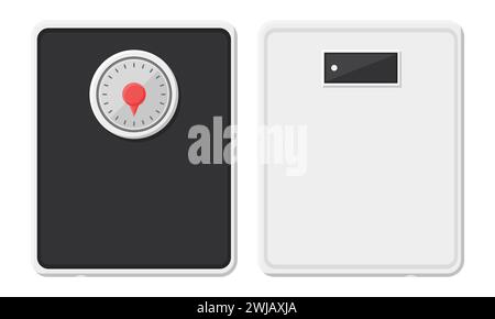 Gerätevektor für Waage in Schwarz und weiß. Symbol Für Die Abbildung. Gesundheitssymbol. Stock Vektor