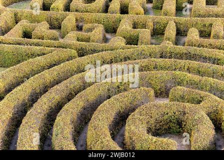 Labyrinth in einem botanischen Garten in Polen Stockfoto