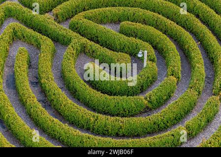 Labyrinth in einem botanischen Garten in Polen Stockfoto