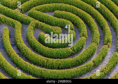 Labyrinth in einem botanischen Garten in Polen Stockfoto