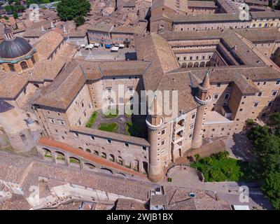 Urbino (Italien, Marken, Provinz Pesaro), der Herzogspalast Stockfoto