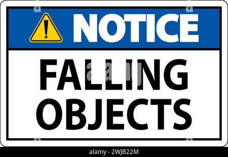 Hinweisschild, Fallende Objekte Stock Vektor