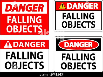 Gefahrenzeichen, Herabfallende Gegenstände Stock Vektor