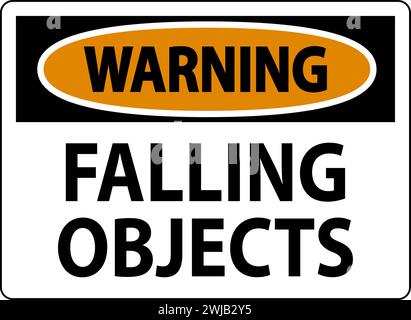 Warnschild, Herabfallende Objekte Stock Vektor