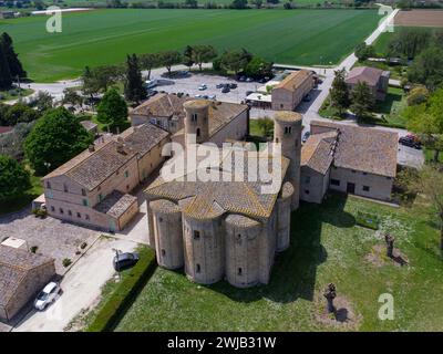 Corridonia (Italien, Marken, Provinz Macerata), Abtei von San Claudio al Chienti Stockfoto