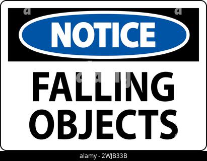 Hinweisschild, Fallende Objekte Stock Vektor