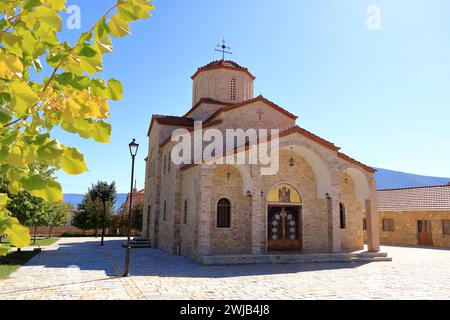 St. Michael der Erzengel Orthodoxe Kirche, Pustec, Prespa Nationalpark in Albanien Stockfoto