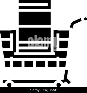 Markt Ölindustrie Glyphe Symbol Vektor Illustration Stock Vektor