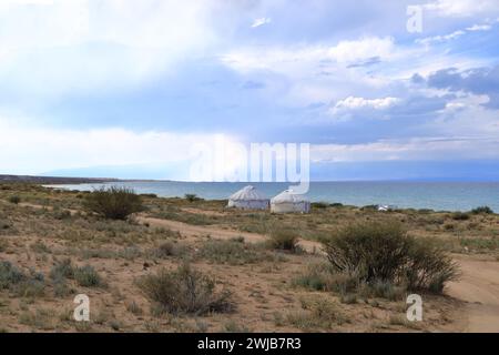 Bergsee, Issyk-Kul in Kirgisistan bei Ak Say Stockfoto