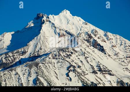 Mt Jefferson von Triangulation Peak, Mt Jefferson Wildnis, Willamette National Forest, Oregon Stockfoto