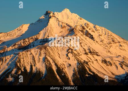 Mt Jefferson von Triangulation Peak, Mt Jefferson Wildnis, Willamette National Forest, Oregon Stockfoto