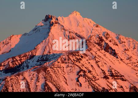 Mt Jefferson von Triangulation Peak, Mt Jefferson Wildnis, Willamette National Forest, Oregon Stockfoto