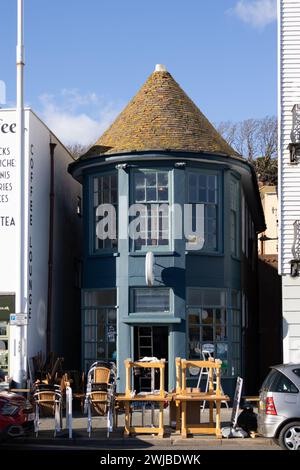 Hastings, East Sussex, Großbritannien - 12. Februar. Blick auf das Seagull Restaurant in Hastings, East Sussex am 12. Februar 2024 Stockfoto