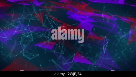 Abbildung eines Netzes von Verbindungen mit biometrischen Fingerabdrücken und Online-Sicherheitsvorhängeschlössern Stockfoto