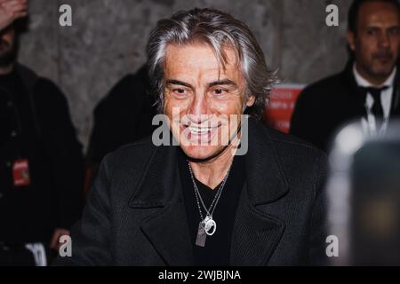 Mailand, Italien. Februar 2024. Luciano Ligabue ist am 13. Februar 2024 im Teatro Lirico Giorgio Gaber in Mailand zu sehen. (Foto: Alessandro Bremec/NurPhoto) Credit: NurPhoto SRL/Alamy Live News Stockfoto