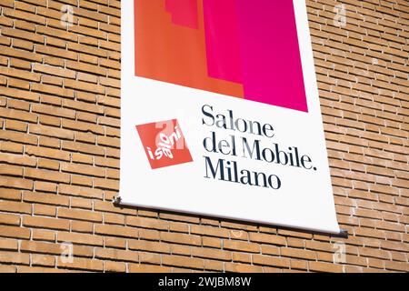 Mailand, Italien. Februar 2024. Eine Pressekonferenz für den Salone Del Mobile 2024 findet am 13. Februar 2024 im Piccolo Teatro Strehler in Mailand statt. (Foto: Alessandro Bremec/NurPhoto)0 Credit: NurPhoto SRL/Alamy Live News Stockfoto
