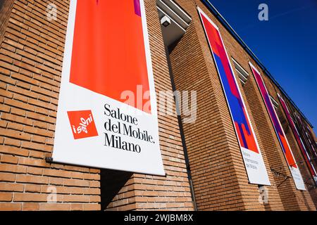 Mailand, Italien. Februar 2024. Eine Pressekonferenz für den Salone Del Mobile 2024 findet am 13. Februar 2024 im Piccolo Teatro Strehler in Mailand statt. (Foto: Alessandro Bremec/NurPhoto)0 Credit: NurPhoto SRL/Alamy Live News Stockfoto