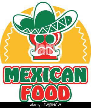 Mexikanisches Essen Logos Vektor Stock Vektor