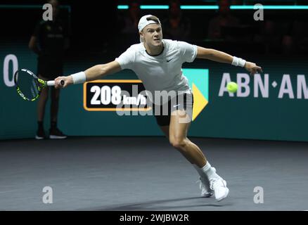 Rotterdam, Italien. Februar 2024. Rotterdam - Tennis Rotterdam, ABN AMRO Open, Dänemark Holger Rune, 14. Februar 2024. Foto Felice Calabro' Editorial Usage Only Credit: Independent Photo Agency/Alamy Live News Stockfoto