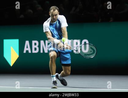 Rotterdam, Italien. Februar 2024. Rotterdam - Tennis Rotterdam, ABN AMRO Open, Russlands Roman Safiullin, 14. Februar 2024. Foto Felice Calabro' Editorial Usage Only Credit: Independent Photo Agency/Alamy Live News Stockfoto