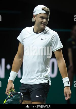 Rotterdam, Italien. Februar 2024. Rotterdam - Tennis Rotterdam, ABN AMRO Open, Dänemark Holger Rune, 14. Februar 2024. Foto Felice Calabro' Editorial Usage Only Credit: Independent Photo Agency/Alamy Live News Stockfoto