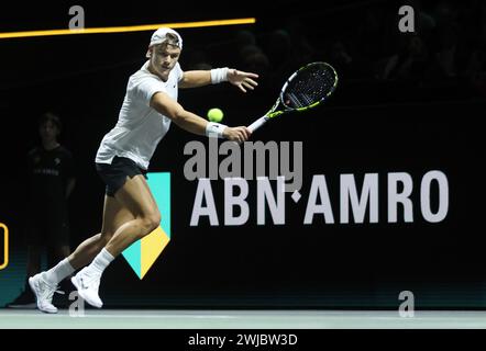 Rotterdam, Italien. Februar 2024. Rotterdam - Tennis Rotterdam, ABN AMRO Open, Dänemark Holger Rune, 14. Februar 2024. Foto Felice Calabro' Editorial Usage Only Credit: Independent Photo Agency/Alamy Live News Stockfoto