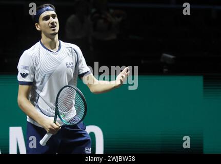 Rotterdam, Italien. Februar 2024. Rotterdam - Tennis Rotterdam, ABN AMRO Open, Italiens Lorenzo Sonego, 14. Februar 2024. Foto Felice Calabro' Editorial Usage Only Credit: Independent Photo Agency/Alamy Live News Stockfoto