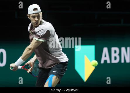 Rotterdam, Italien. Februar 2024. Rotterdam - Tennis Rotterdam, ABN AMRO Open, Kanadas Denis Shapovalov, 14. Februar 2024. Foto Felice Calabro' Editorial Usage Only Credit: Independent Photo Agency/Alamy Live News Stockfoto