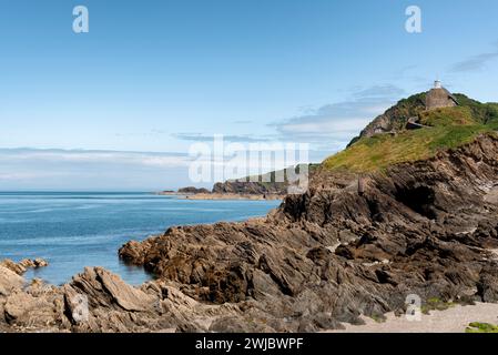 St. Nicholas' Chapel and Lighthouse, Lantern Hill, Ilfracombe, Devon, Großbritannien Stockfoto