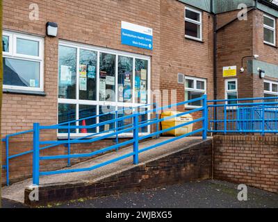 Ramsbottom Bury UK 10. Februar 2024. Ramsbottom NHS Health Centre Gebäude und Eingangsrampe. Stockfoto