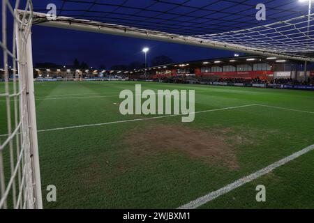 Dartford, Großbritannien. Februar 2024. Dartford, Kent, 14. Februar 2024: Allgemeine Ansicht des Princes Park während des Continental Tyres League Cup-Spiels zwischen London City Lionesses und Arsenal im Princes Park in Dartford, England. (James Whitehead/SPP) Credit: SPP Sport Press Photo. /Alamy Live News Stockfoto