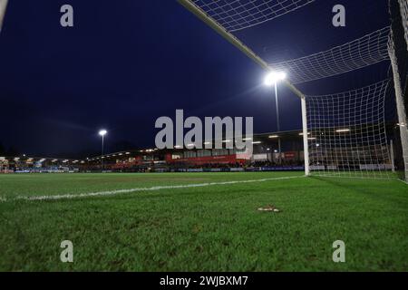 Dartford, Großbritannien. Februar 2024. Dartford, Kent, 14. Februar 2024: Allgemeine Ansicht des Princes Park während des Continental Tyres League Cup-Spiels zwischen London City Lionesses und Arsenal im Princes Park in Dartford, England. (James Whitehead/SPP) Credit: SPP Sport Press Photo. /Alamy Live News Stockfoto