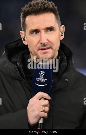 Rom, Italien. Februar 2024. Miroslav Klose im Achtelfinale der UEFA Champions League zwischen S.S. Lazio und FC Bayern München am 14. Februar 2024 im Olympiastadion in Rom, Italien. Quelle: Unabhängige Fotoagentur/Alamy Live News Stockfoto