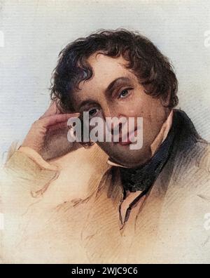 Washington Irving geb. 3. April 1783 in New York. 28. November 1859 in Sunnyside, Tarrytown war ein amerikanischer Schriftsteller, Historisch, di Stockfoto