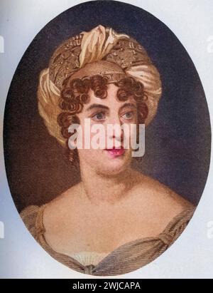 Anne-Louise-Germaine Baronin von Stael-Holstein bzw. Madame de Stael, geborene Necker geb. 22. April 1766 in Paris. 14. Juli 1817 ebendort, Krieg e Stockfoto