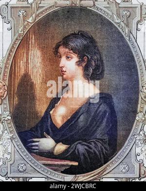 Cecile Renault geb. 1774 in Paris am besten. 17. Juni 1794 in Paris ist eine historische Figur der Französischen Revolution, Historisch, Digital Restaurier Stockfoto