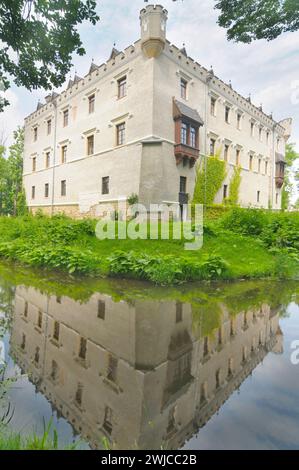 Schloss Karpniki (deutsch: Vischbach, Fischbach) - eine historische Burg im Dorf Karpniki, Polen Stockfoto