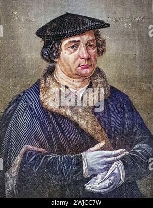 Martin Luther geb. 10. November 1483 in Eisleben am meisten. 18. Februar 1546 ebenda war ein deutscher Augustinermönch und Theologieprofessor, der zum Urheb Stockfoto