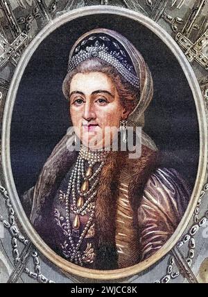 Katharina II., genannt Katharina die große geb. 2. Mai 1729 als Sophie Auguste Friederike von Anhalt-Zerbst in Stettin gest. 17. November 1796 in Sank Stockfoto