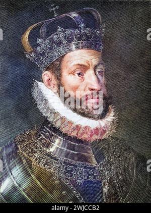 Karl V., 1500-1558, Kaiser des Heiligen Römischen Reiches 1519-58 und, als Karl I., König von Spanien 1516-56, Historisch, digital restaurierte Reprod Stockfoto