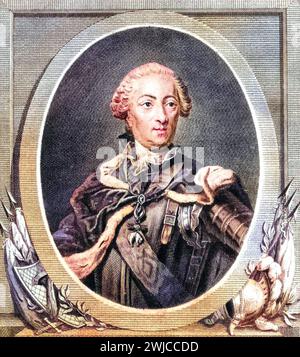 Ludwig XV Alias Ludwig der Wohlgeliebte, französisch Louis Le Bien-Aime, 1710-1774, König von Frankreich von 1715 bis 1774, Historisch, digitale Resta Stockfoto