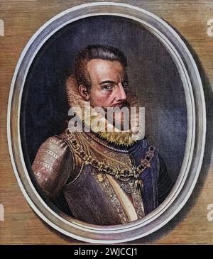 Alessandro Farnese, Herzog von Parma und Piacenza, 1545-1592. Kämpfte in der Schlacht von Lepanto, Historisch, digital restaurierte Reproduktion von e Stockfoto